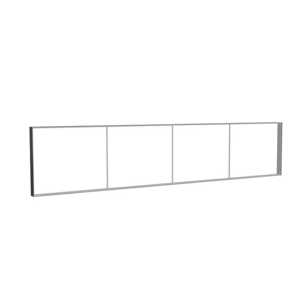 600x125cm - ściana standardowa Modularico M150, profil czarny