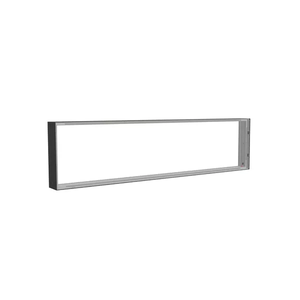 200x50cm - ściana standardowa z wyjściem górnym Modularico M150, profil czarny
