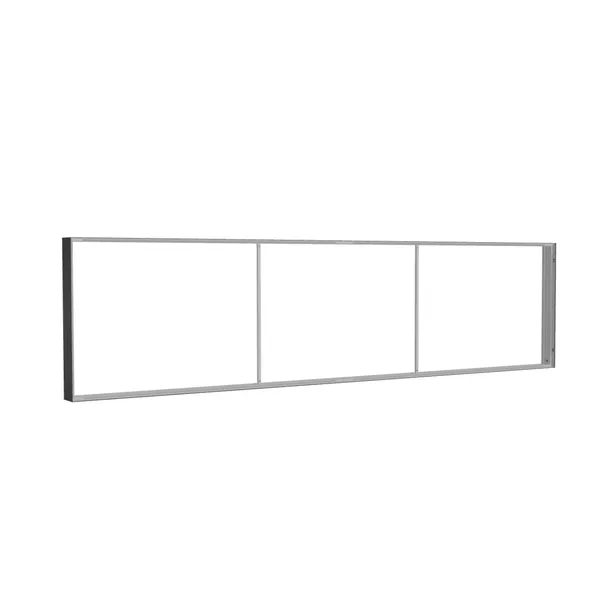 400x100cm - ściana standardowa Modularico M150, profil czarny