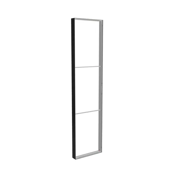 85x350cm - ściana standardowa z wyjściem górnym Modularico M150, profil czarny