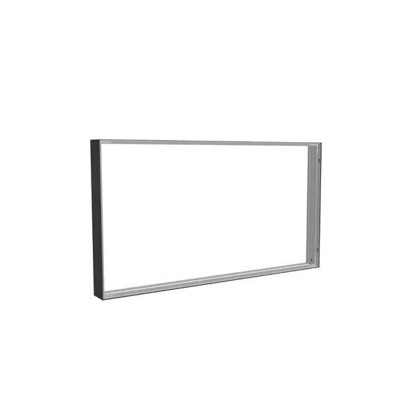 185x100cm - ściana standardowa z wyjściem górnym Modularico M150, profil czarny