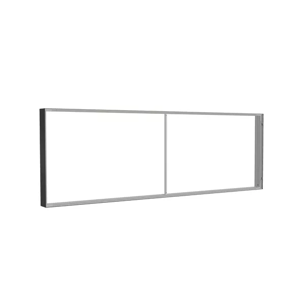 300x100cm - ściana standardowa z wyjściem górnym Modularico M150LED, profil czarny