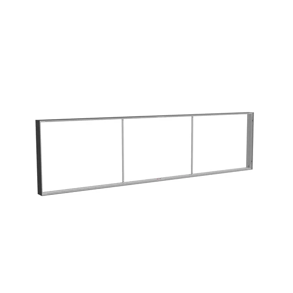 385x100cm - ściana standardowa Modularico M150, profil czarny