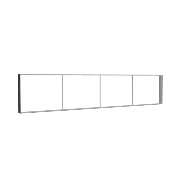 500x100cm - ściana standardowa Modularico M150, profil czarny
