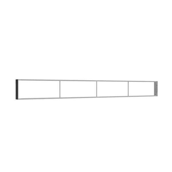 485x50cm - ściana standardowa z wyjściem górnym Modularico M150, profil czarny