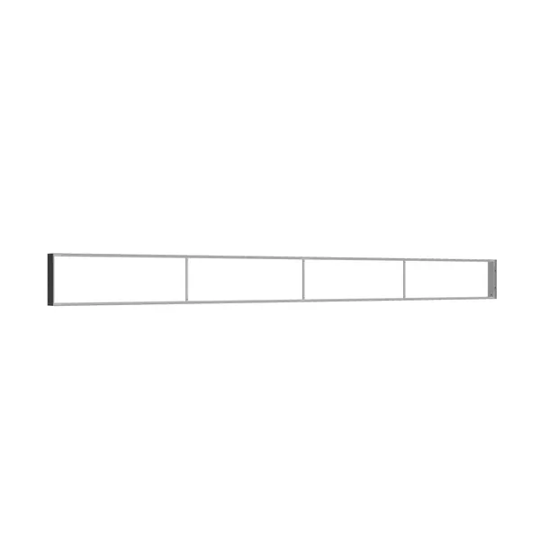 585x50cm - ściana standardowa Modularico M150, profil czarny