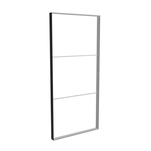 185x400cm - ściana standardowa Modularico M150, profil czarny