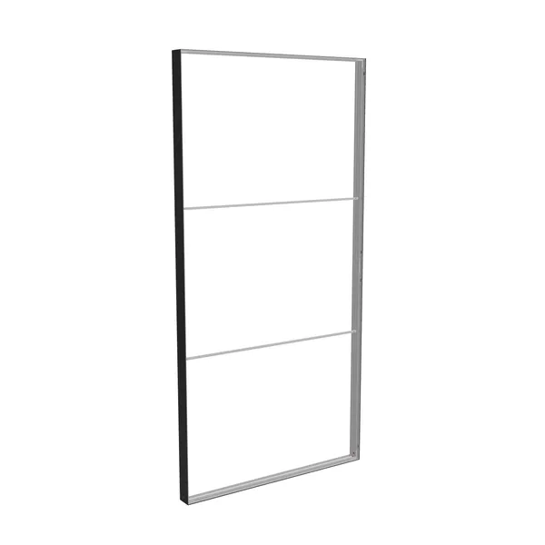 200x400cm - ściana standardowa z wyjściem górnym Modularico M150, profil czarny