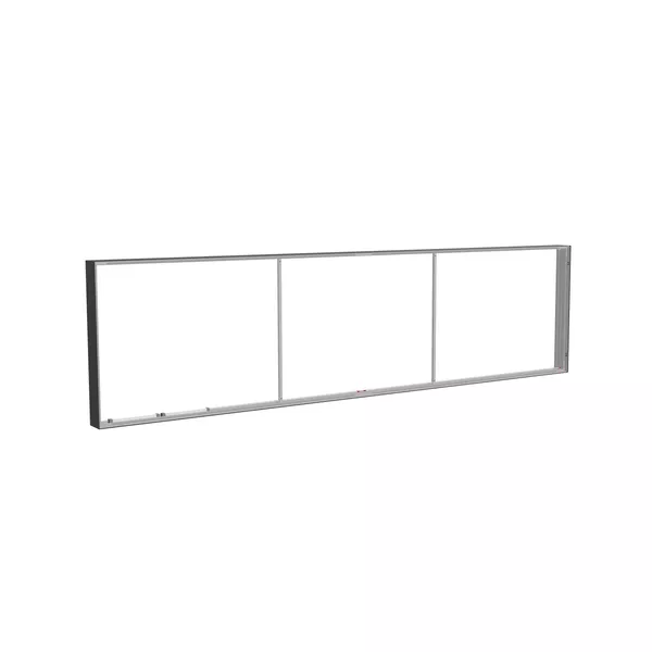 385x100cm - nadstawka ściany Modularico M150LED, profil czarny