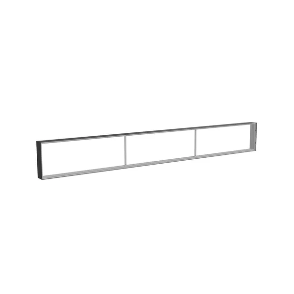 400x50cm - nadstawka ściany Modularico M150, profil czarny