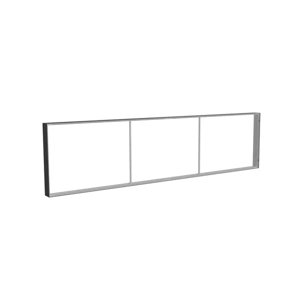 400x100cm - nadstawka ściany Modularico M150, profil czarny