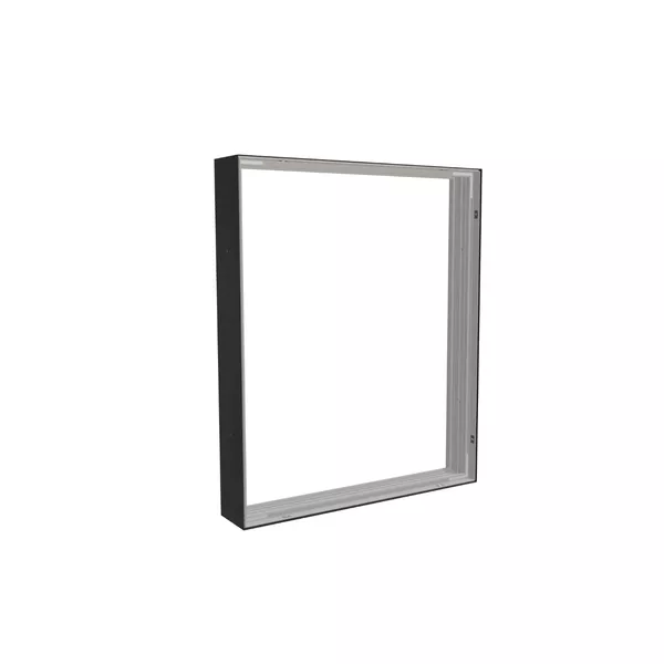 83x100cm - ściana z wyjściem górnym nad drzwiami Modularico M150, profil czarny