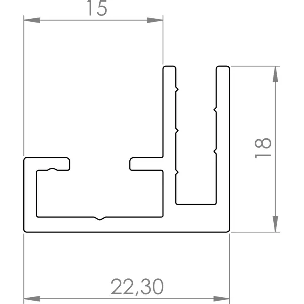 S18 - profil aluminiowy Smart Frame, czarny