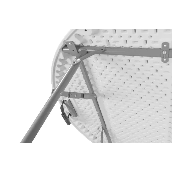 Stół eventowy okrągły 122cm, obrus elastyczny biały