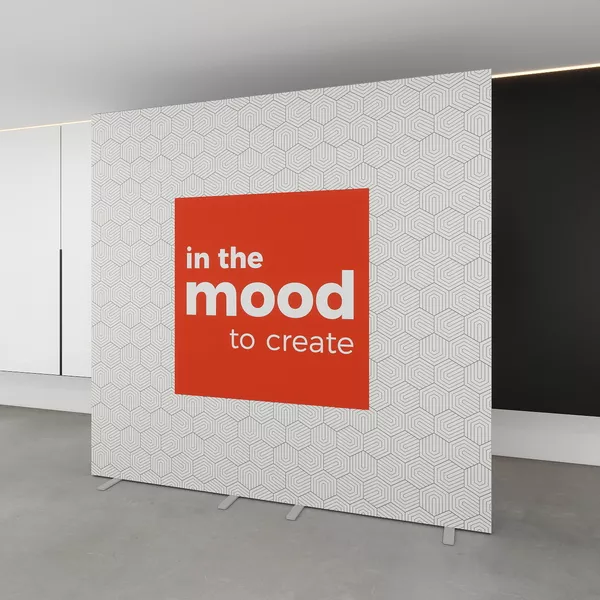 240x230cm - Smart Frame QUICK stand, 2x120cm, single-sided graphic Decor 210