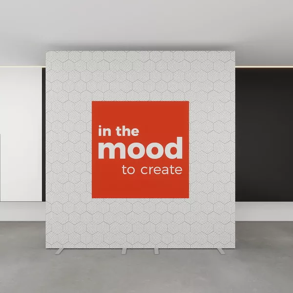 240x250cm - stand Smart Frame QUICK, 2x120cm, grafika jednostronna Decor 210