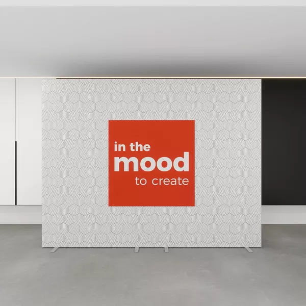 300x230cm - stand Smart Frame QUICK, 2x150cm, grafika jednostronna Decor 210