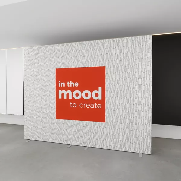 300x230cm - Smart Frame QUICK stand, 2x150cm, single-sided graphic Decor 210
