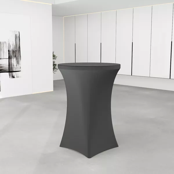 Cocktailtisch 80cm, schwarze Stretchhusse