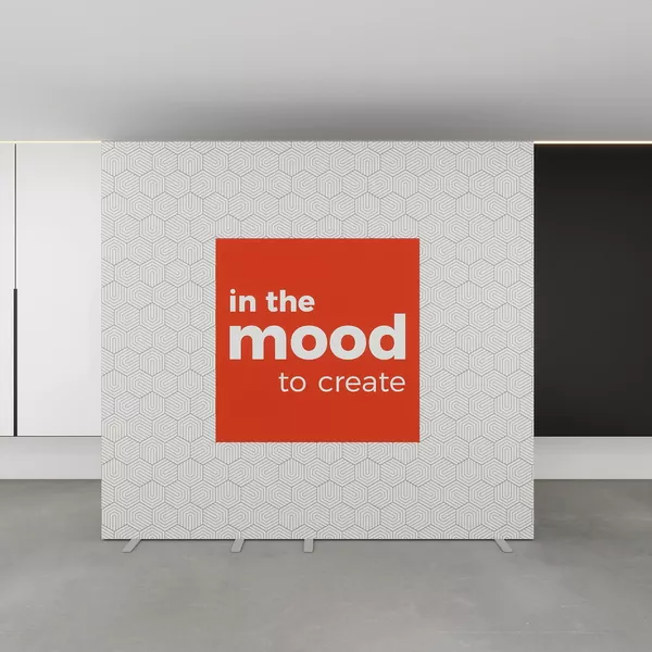 250x230cm - stand Smart Frame QUICK, 1x100cm + 1x150cm, grafika dwustronna Decor 210