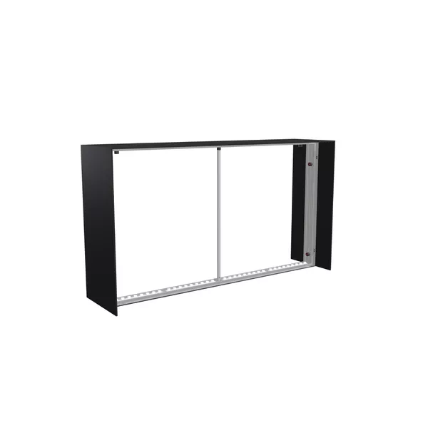 200x110cm - lada Modularico M100LED, wysoka dwustronna, czarna