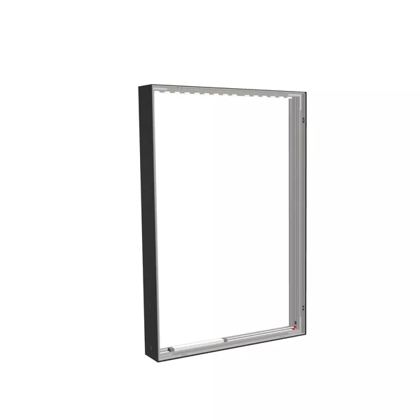 83x125cm - ściana standardowa Modularico M150LED, profil czarny