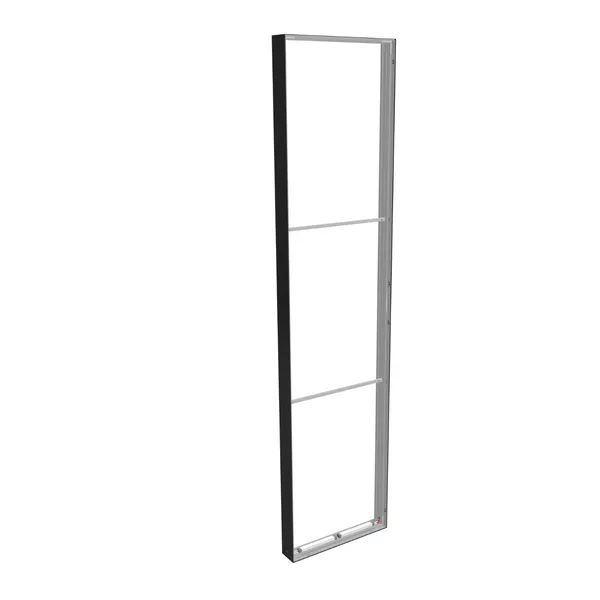 83x350cm - ściana standardowa Modularico M150LED, profil czarny