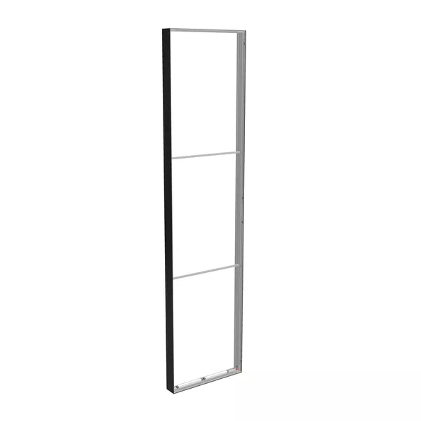 98x400cm - ściana standardowa Modularico M150LED, profil czarny