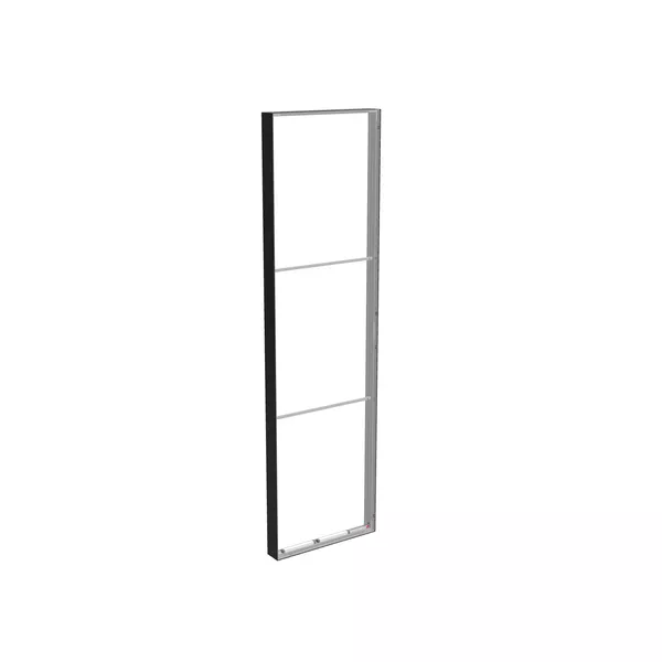 98x350cm - ściana standardowa z wyjściem górnym Modularico M150LED, profil czarny
