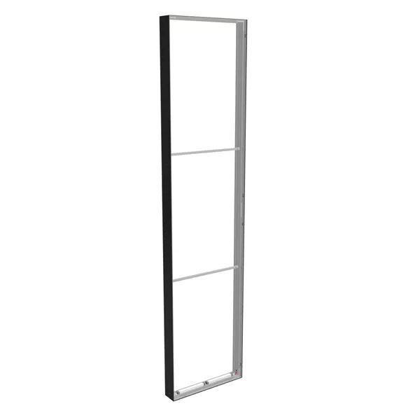 83x350cm - ściana standardowa z wyjściem górnym Modularico M150LED, profil czarny