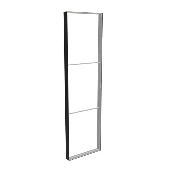 98x350cm - ściana standardowa z wyjściem górnym Modularico M150, profil czarny