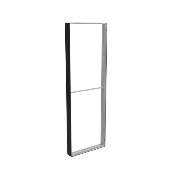 83x250cm - ściana standardowa z wyjściem górnym Modularico M150, profil czarny
