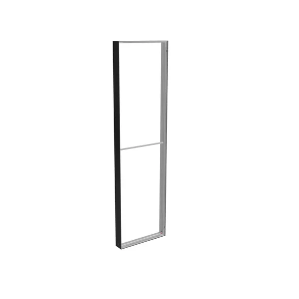 83x300cm - ściana standardowa z wyjściem górnym Modularico M150, profil czarny