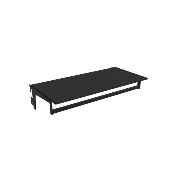95x38cm - półka HPL Faro z wieszakiem poziomym z mocowaniami D30cm, czarna