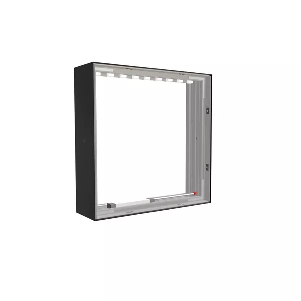 250x50cm - nadstawka ściany Modularico M150LED, profil czarny