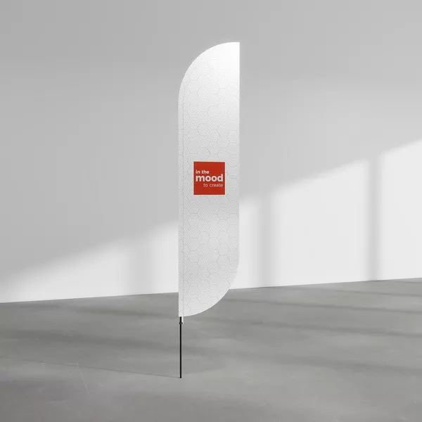 Flaga Larus L podwójna, druk z obu stron, maszt Standard ECO - 79x410cm