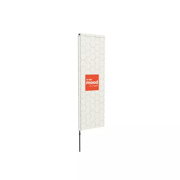 Flaga Falco S podwójna, druk z obu stron, maszt prosty - 73x271cm