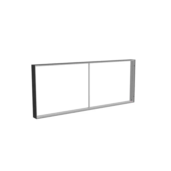 250x100cm - ściana standardowa Modularico M150, profil czarny