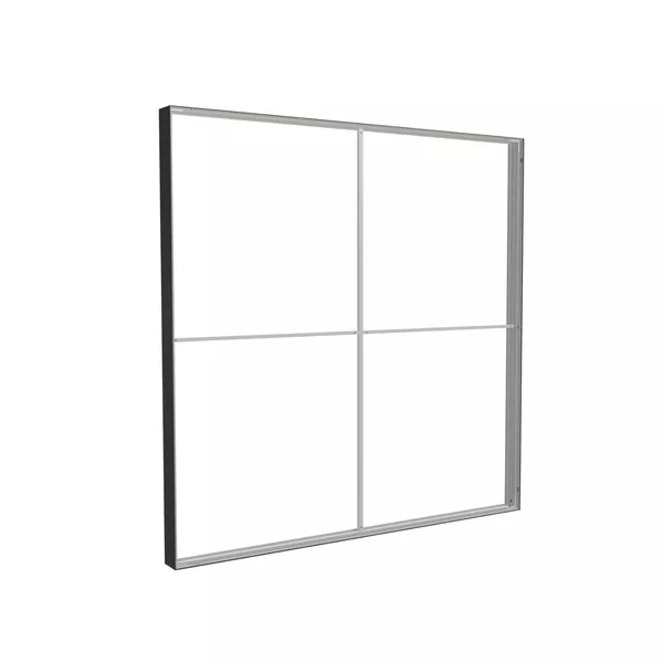 250x300cm - ściana standardowa Modularico M150, profil czarny