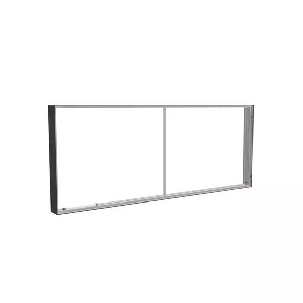 250x100cm - ściana standardowa Modularico M150LED, profil czarny