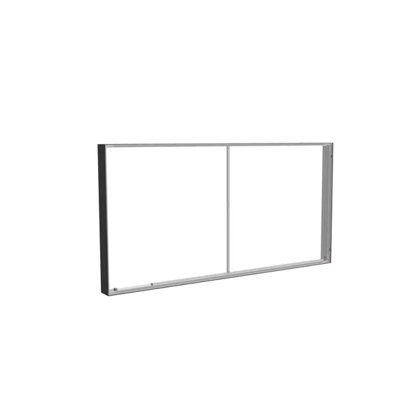250x125cm - ściana standardowa Modularico M150LED, profil czarny
