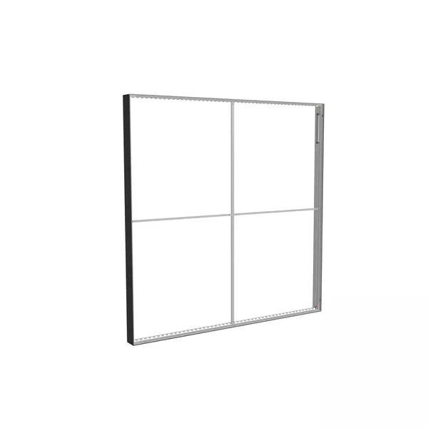 250x250cm - ściana standardowa Modularico M150LED, profil czarny