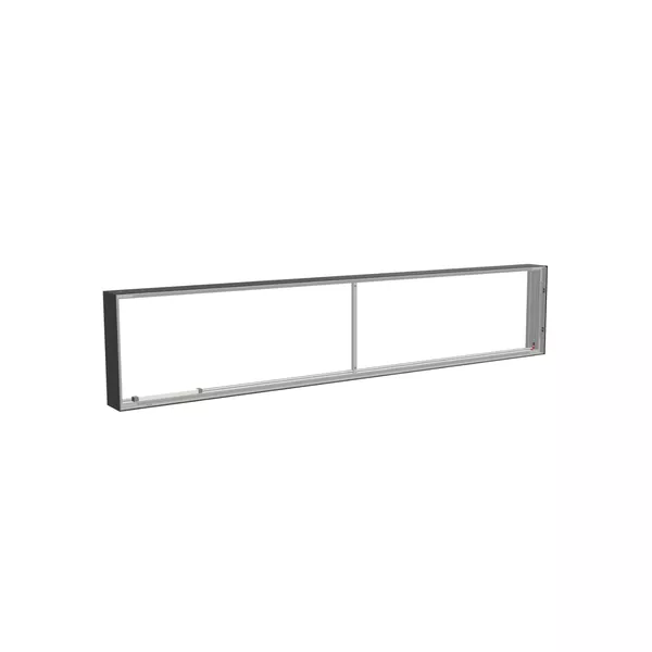 250x50cm - ściana standardowa z wyjściem górnym Modularico M150, profil czarny