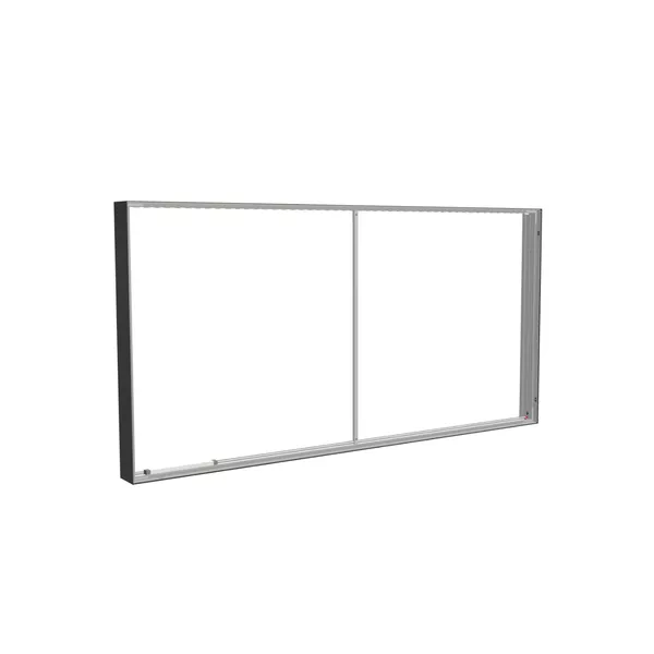 250x125cm - ściana standardowa z wyjściem górnym Modularico M150, profil czarny