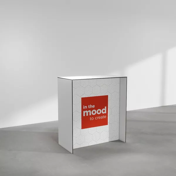 200x110cm - Modularico M150LED high double-sided counter, black [CLONE]