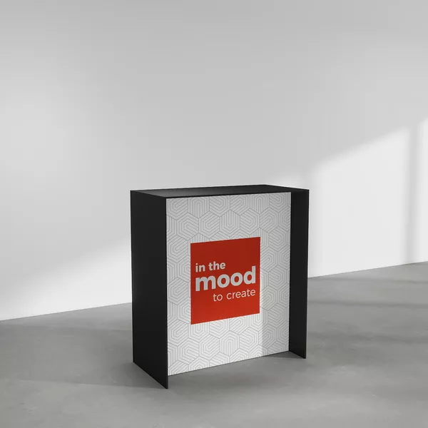 200x110cm - Modularico M150LED high double-sided counter, black