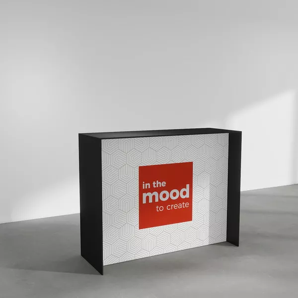 200x110cm - Modularico M150LED high double-sided counter, black [CLONE] [CLONE]