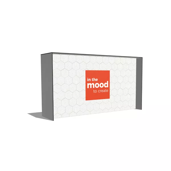 200x110cm - lada wysoka dwustronna Modularico M150, biała, grafika na tkaninie