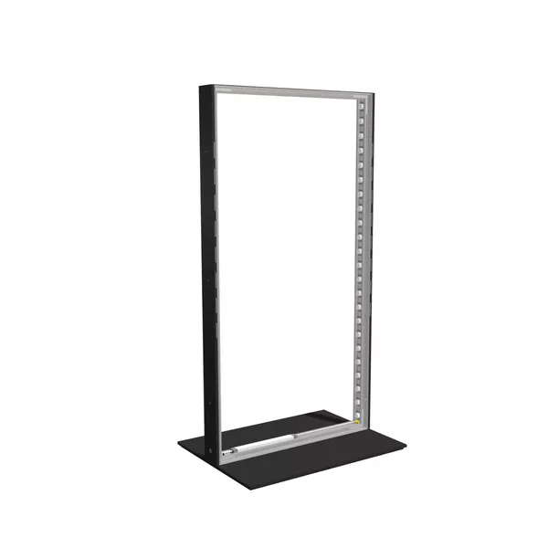 100x150cm - regał wolnostojący Faro S100 LED, czarny