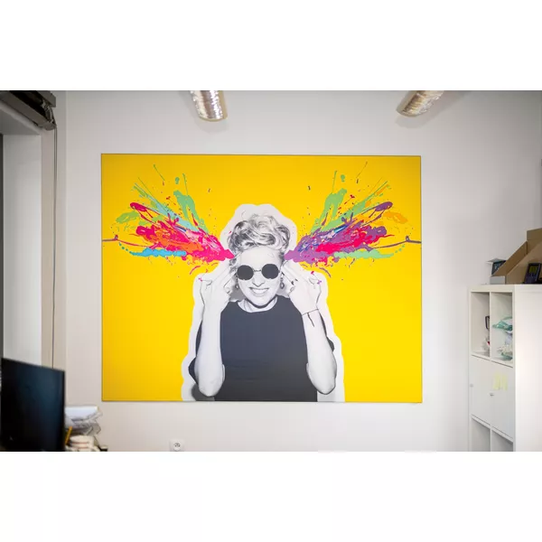 100x100cm - ścienna rama S18, profil srebrny